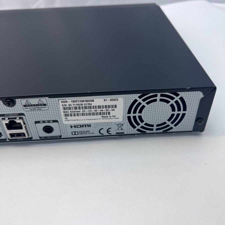 Representative photograph of the same model: HUMAX HDR-1800T Freeview HD Smart Digital HD TV Recorder - 320GB - Twin Tuner – image 10