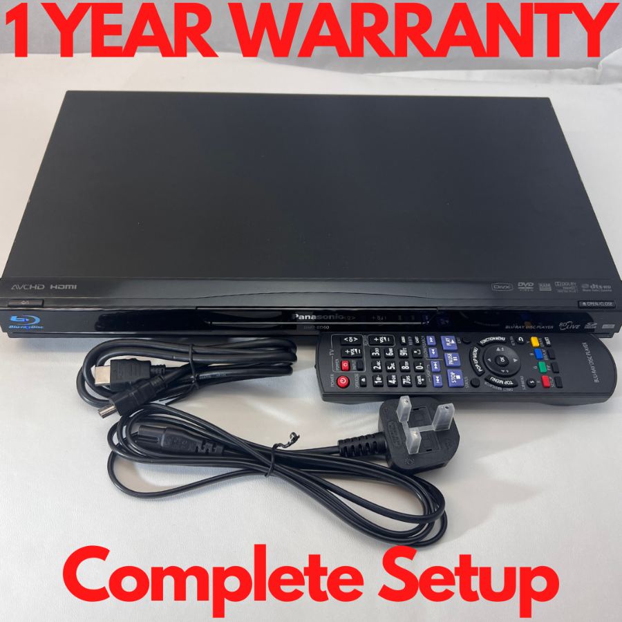 Representative photograph of the same model: Panasonic DMP-BD60 - Blu-ray DVD Player Tested Remote Warranty remote hdmi