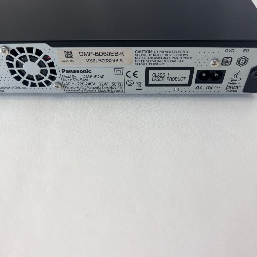 Representative photograph of the same model: Panasonic DMP-BD60 - Blu-ray DVD Player Tested Remote Warranty remote hdmi – image 11