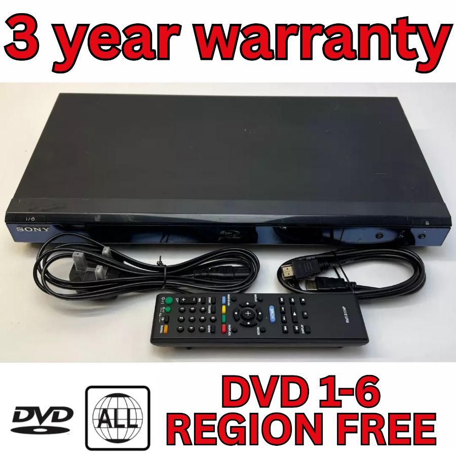 Representative photograph of Sony Blu-Ray Player BDP-S350 Blu-Ray Disc / DVD Player Full HD Warranty remote