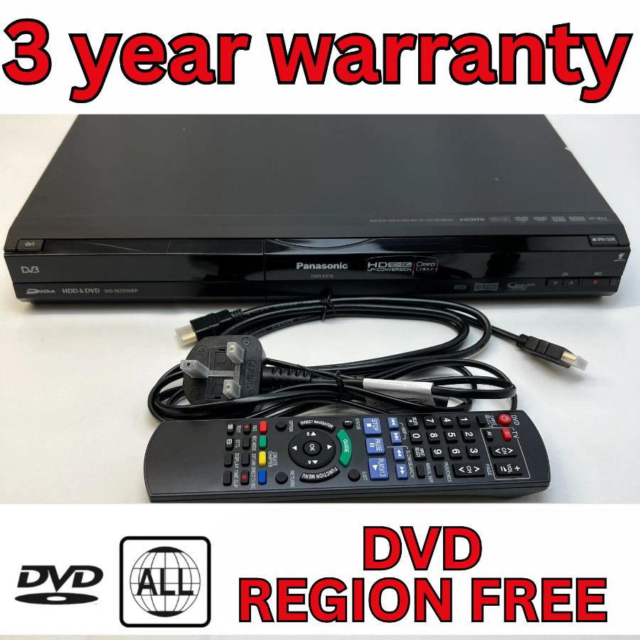 Representative photograph of Panasonic DMR-EX78 - DVD - 250GB HDD Recorder - FREEVIEW - HDMI - 1080P UPSCALE