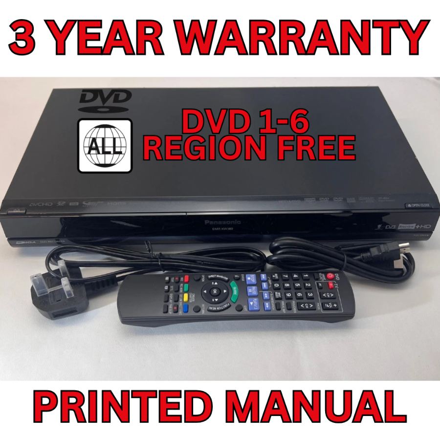 Panasonic DMR-XW380 DVD Recorder 250GB HDD Twin Tuner HDMI Freeview USB Remote