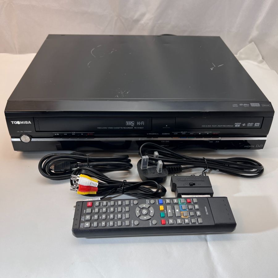 Toshiba RDXV48DTKTB VHS DVD Recorder Hard Drive Copy VHS to DVD Remote Warranty – image 2