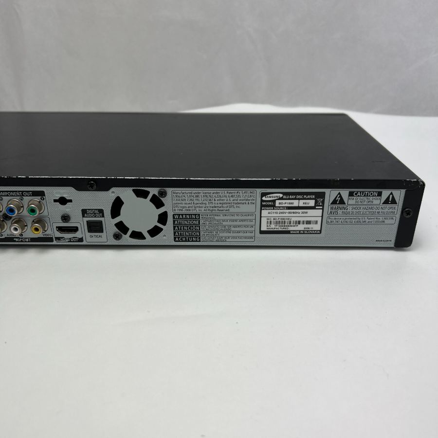 Representative photograph of the same model: Samsung BD-P1580 Blu-ray DVD Player & Remote HDMI Warranty HD Remote – image 8