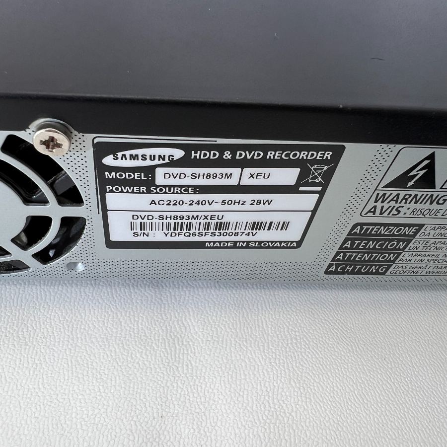 Representative photograph of the same model: Samsung DVD-SH893M 160GB HDD Hard Drive Multi Recorder DVD Player RW Ram Remote – image 8