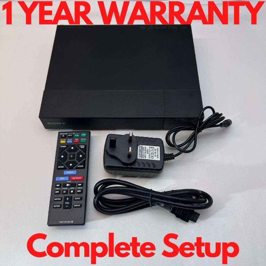 Representative photograph of SONY BDP-S1500 Smart  Blu-Ray DVD Player Netflix Remote  HDMI  Warranty Small