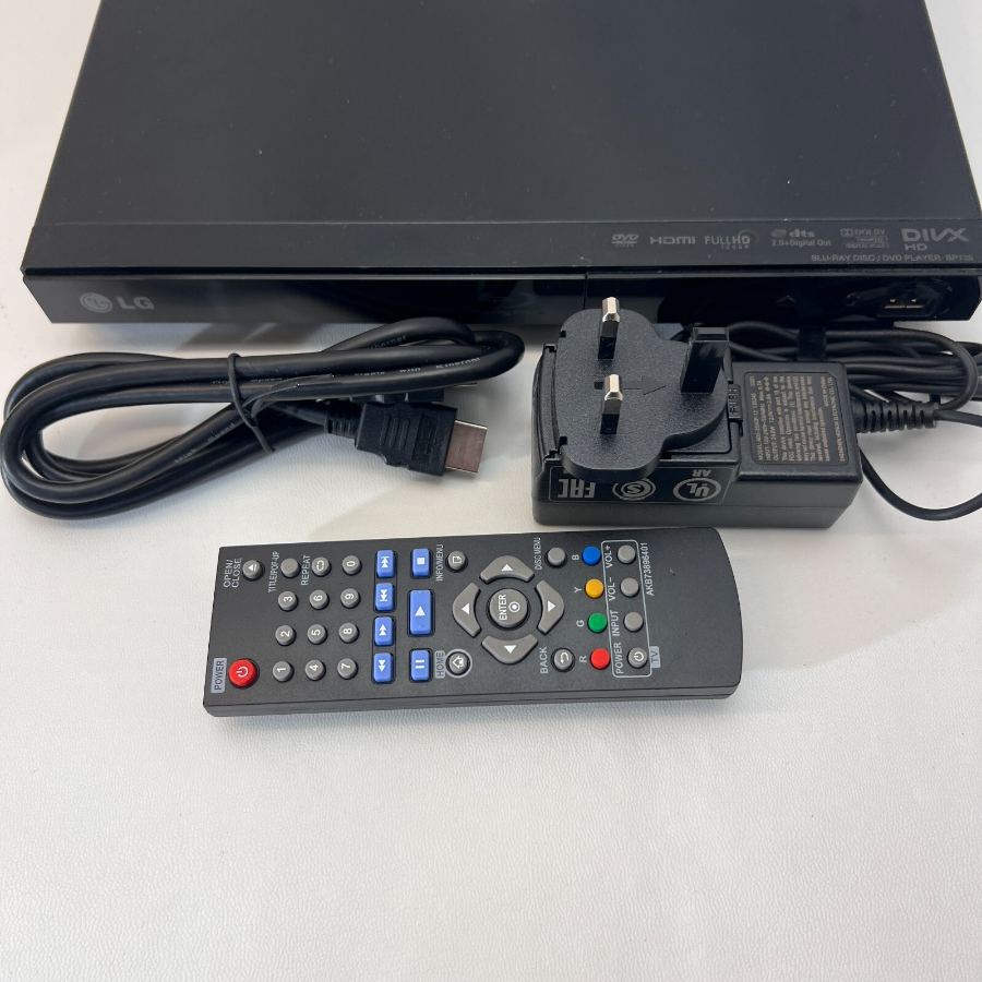 LG BP125 Black Compact Blu Ray DVD Player remote tested working HDMI Warranty – image 3