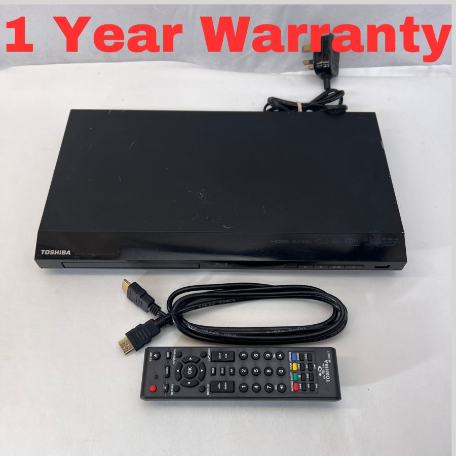 Representative photograph of the same model: Toshiba BDX3300 1080p Blu-Ray Disc Player with WiFi Black Remote HDMI Warranty
