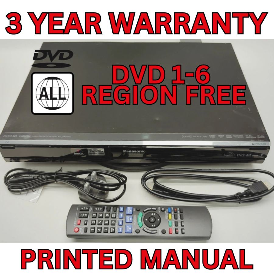 Representative photograph of Panasonic DMR-EX87 Freeview 250GB HDD DVD Recorder 1080P Region Free Warranty