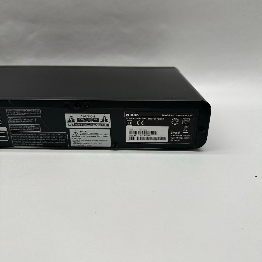 Representative photograph of the same model: Philips BDP3100 Blu-Ray Player/Full HD 1080p Black Remote + HDMI Cable Tested – image 7