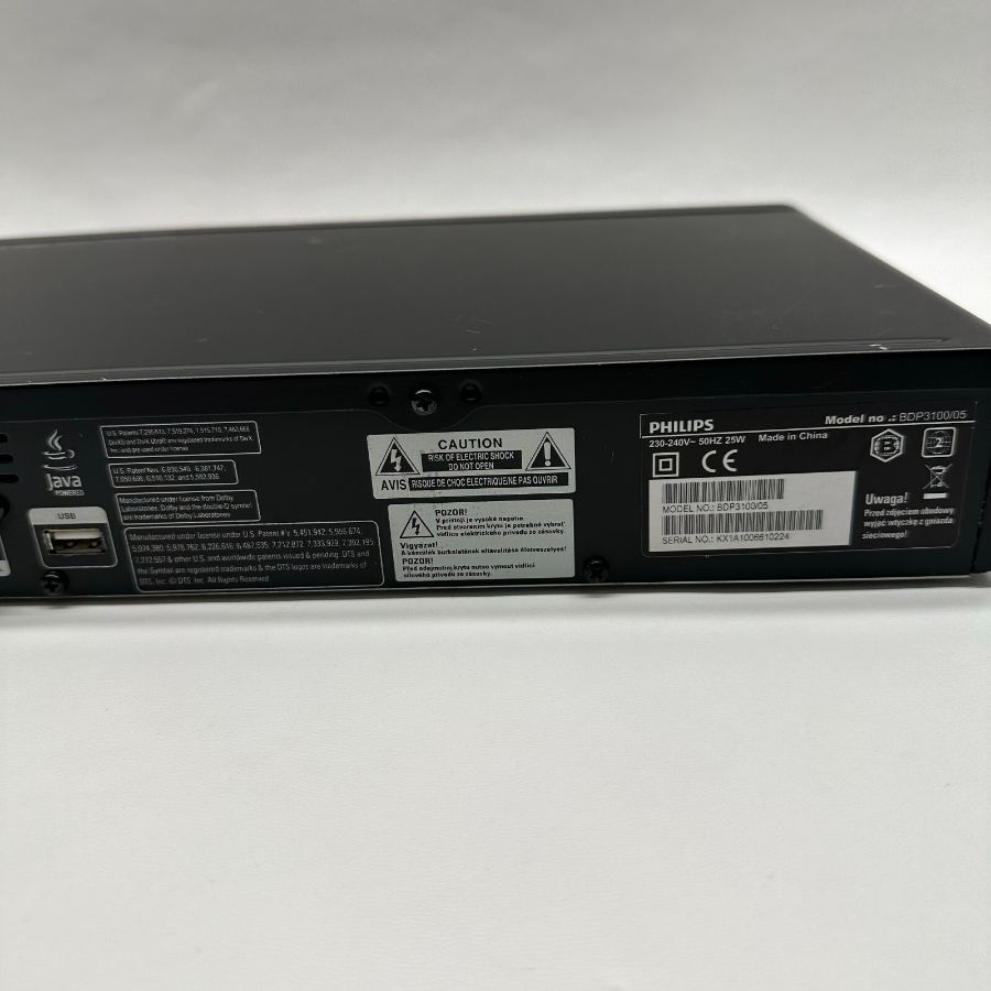 Representative photograph of the same model: Philips BDP3100 Blu-Ray Player/Full HD 1080p Black Remote + HDMI Cable Tested – image 9