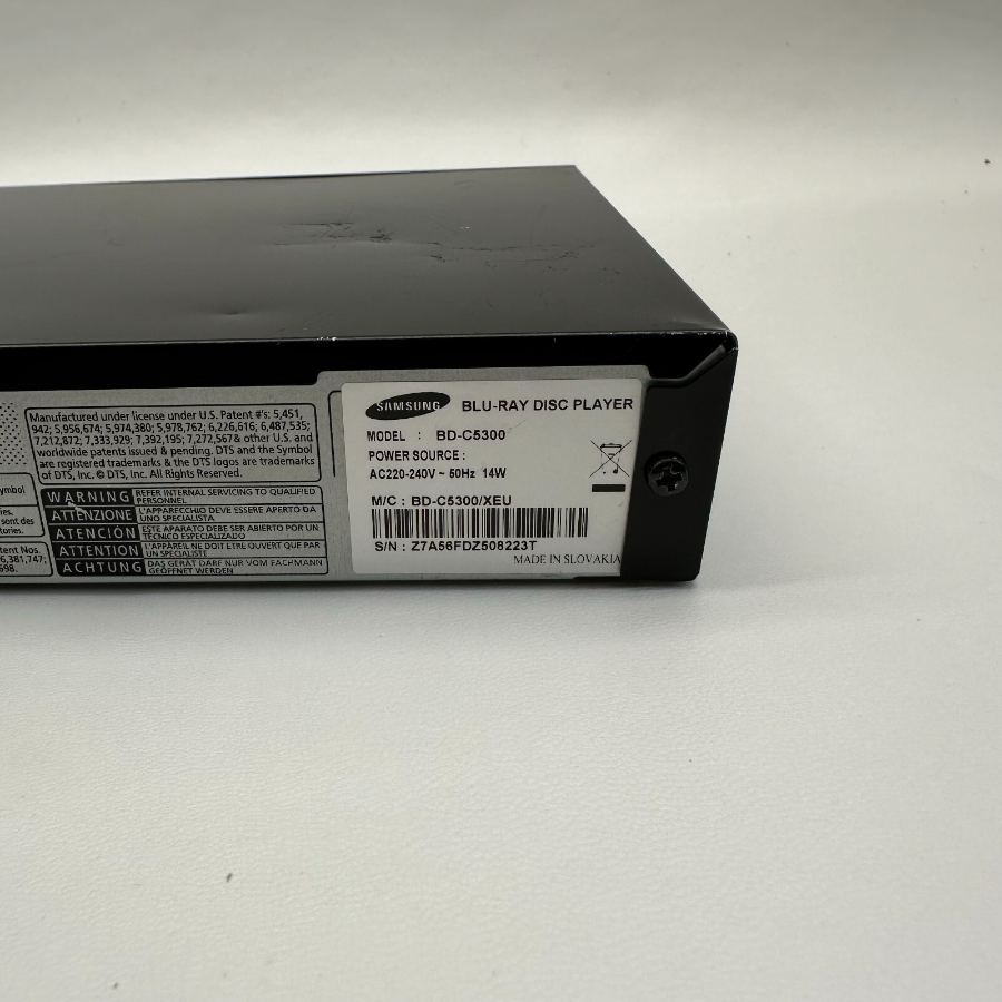 Representative photograph of the same model: Samsung BD-C5300 Blu-Ray Disc Player Wi-Fi Ready Black W/ Remote + Cables Tested – image 8