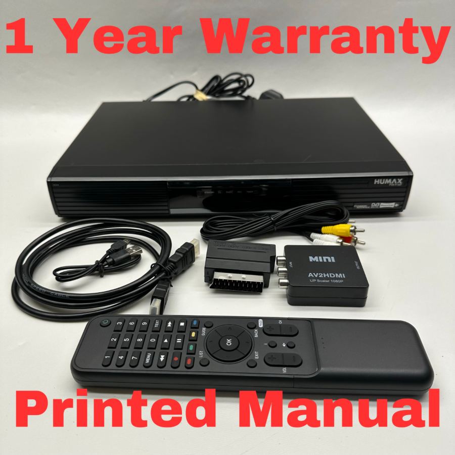 Representative photograph of Humax PVR-9150T 160GB Freeview playback Digital Recorder Remote AV to HDMI kit
