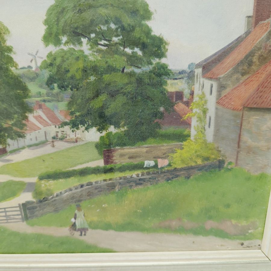 Original (Fred W.Marston) Watercolour 1880 Rural Village Scene Victorian – image 4