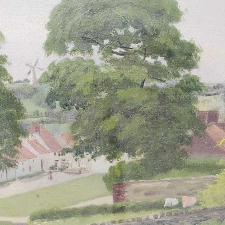 Original (Fred W.Marston) Watercolour 1880 Rural Village Scene Victorian – image 5