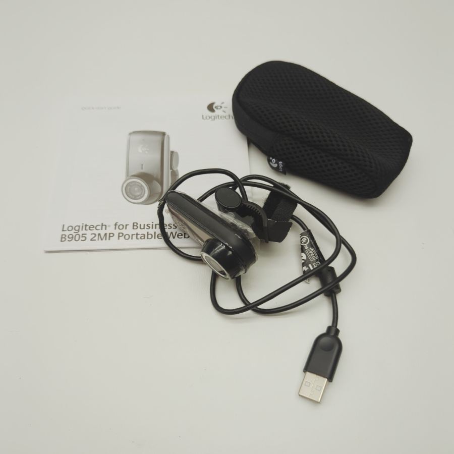Logitech B905 2MP Webcam Black USB 2-MP Autofocus Carl Zeiss Lens for PC – image 2