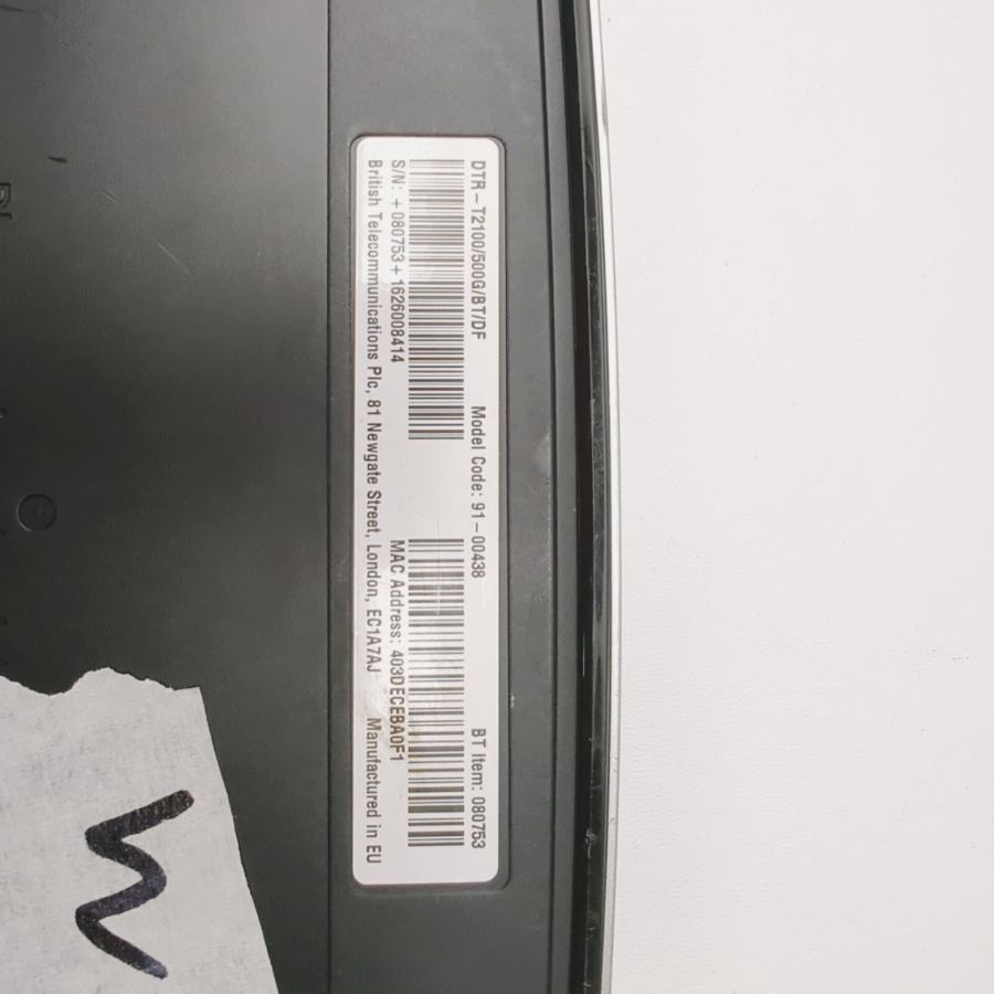 Representative photograph of the same model: BT YOUVIEW DTRT2100 Black HD Freeview Recorder 500GB & Catch Up TV with remote – image 8