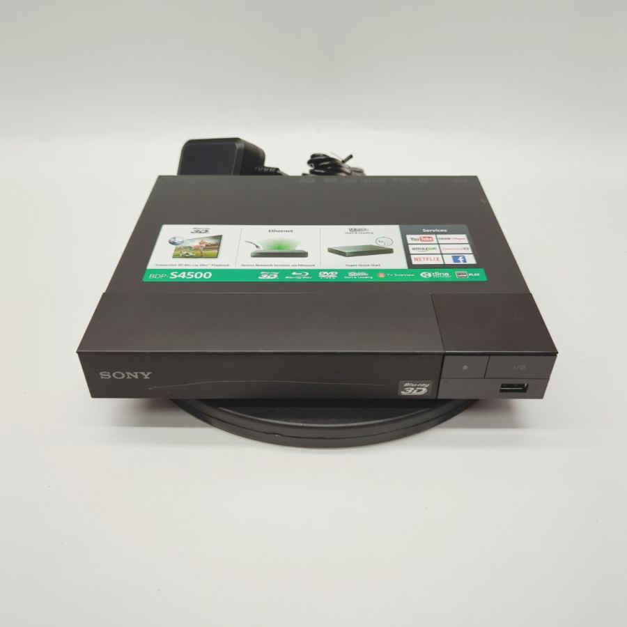 Representative photograph of the same model: Sony BDP-S4500 Wired HDMI USB Ethernet 3D Blu-Ray Disc / DVD Player - Black – image 3