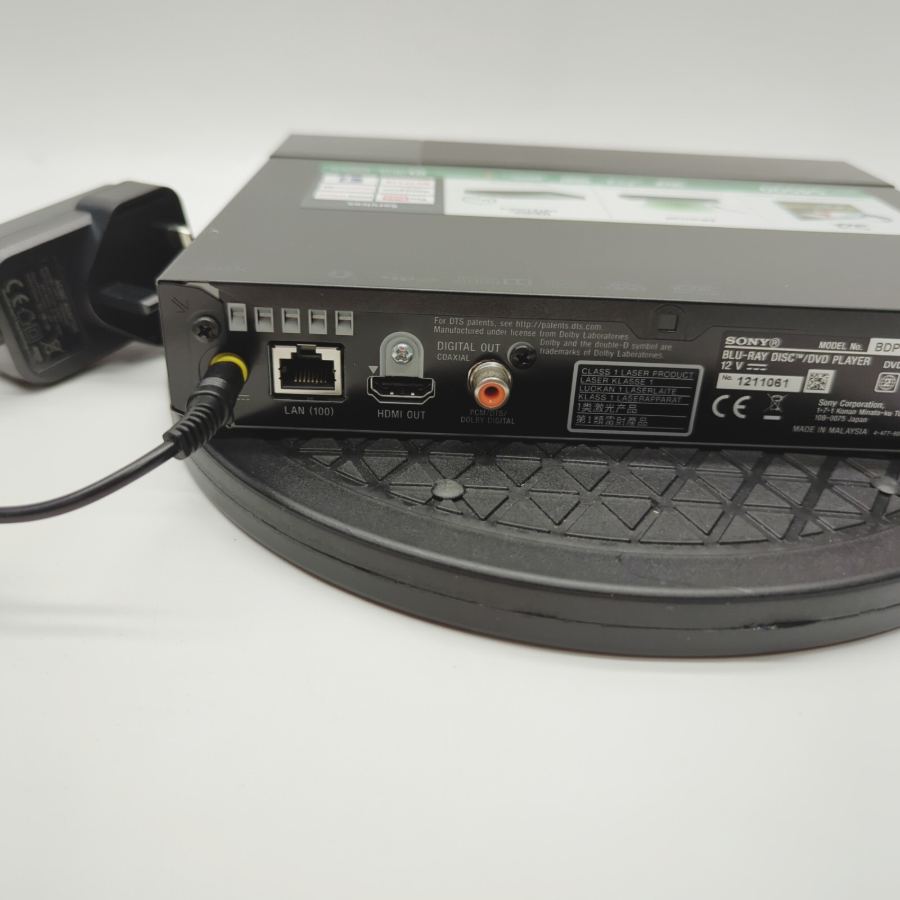 Representative photograph of the same model: Sony BDP-S4500 Wired HDMI USB Ethernet 3D Blu-Ray Disc / DVD Player - Black – image 6