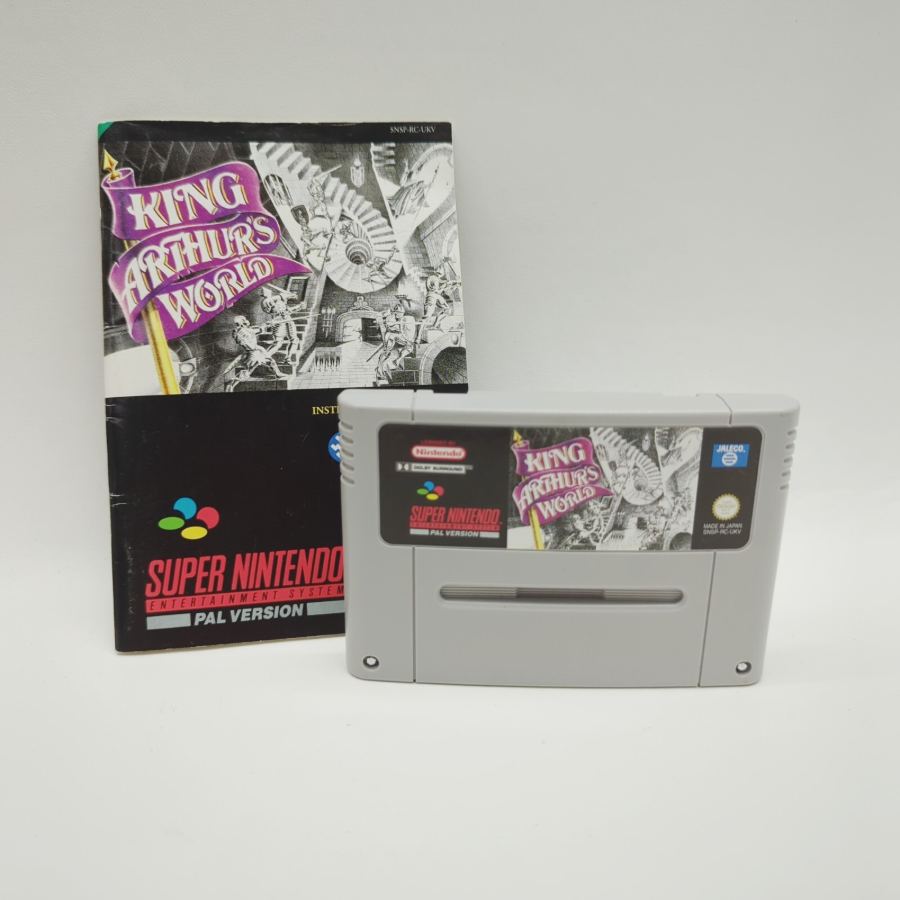ORIGINAL BOX King Arthur's World for Super Nintendo SNES PAL WITH MANUAL