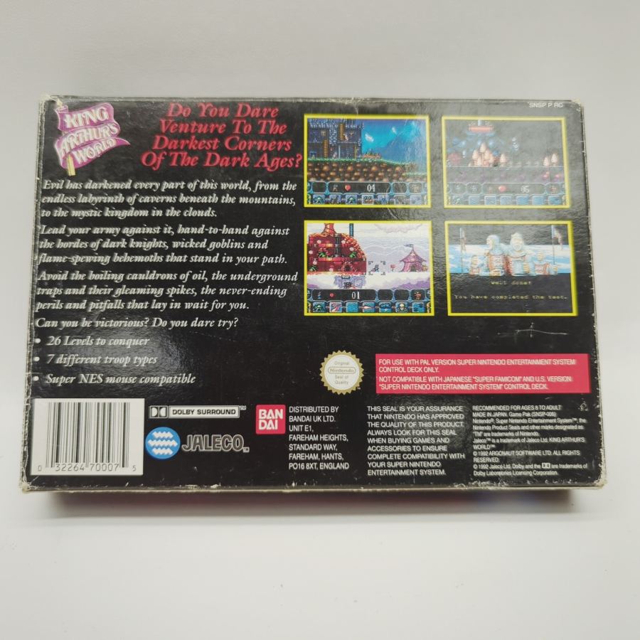 ORIGINAL BOX King Arthur's World for Super Nintendo SNES PAL WITH MANUAL – image 5
