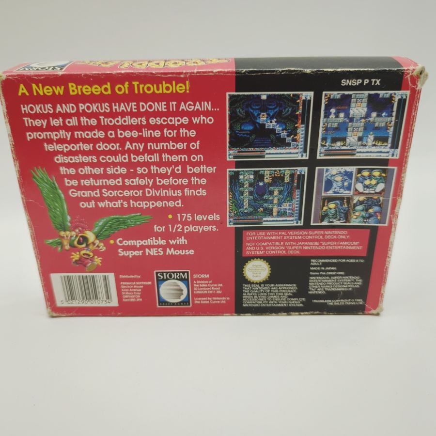 SNES Super Nintendo Troddlers ORIGINAL BOX AND MANUAL – image 6