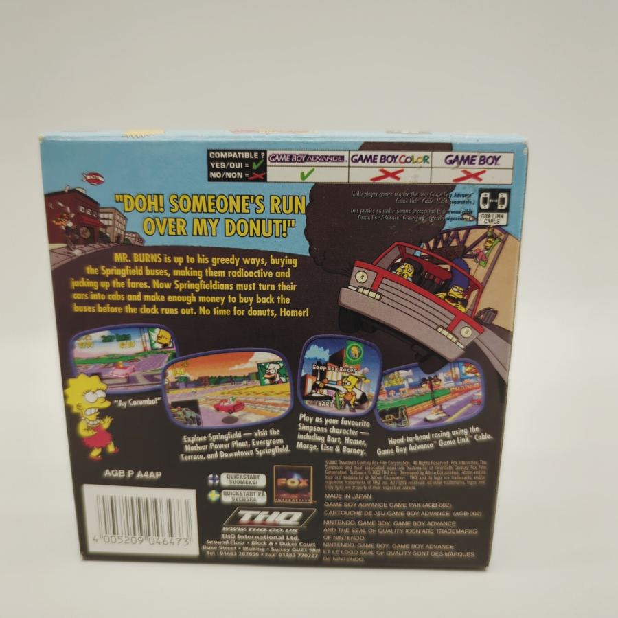 Boxed + manual The Simpsons Road Rage - Nintendo Gameboy Advance GBA - PAL CIB – image 2