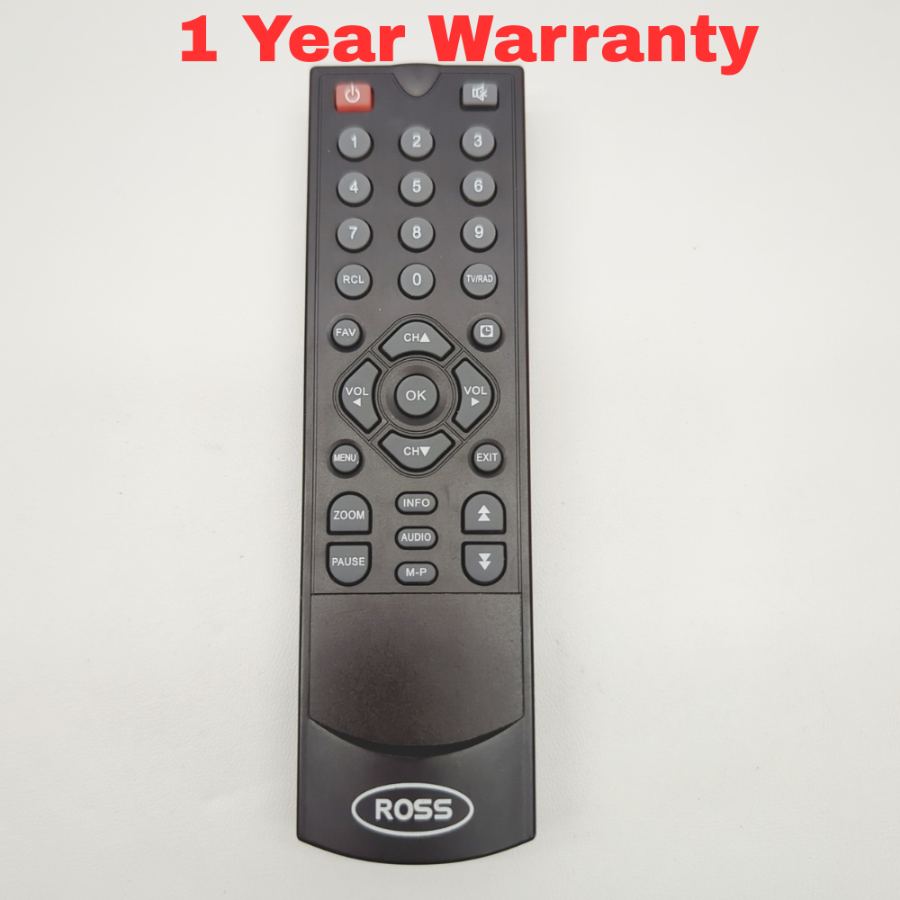 Original Ross RC42C-4 Replacement Remote Control Black Wireless - Tested