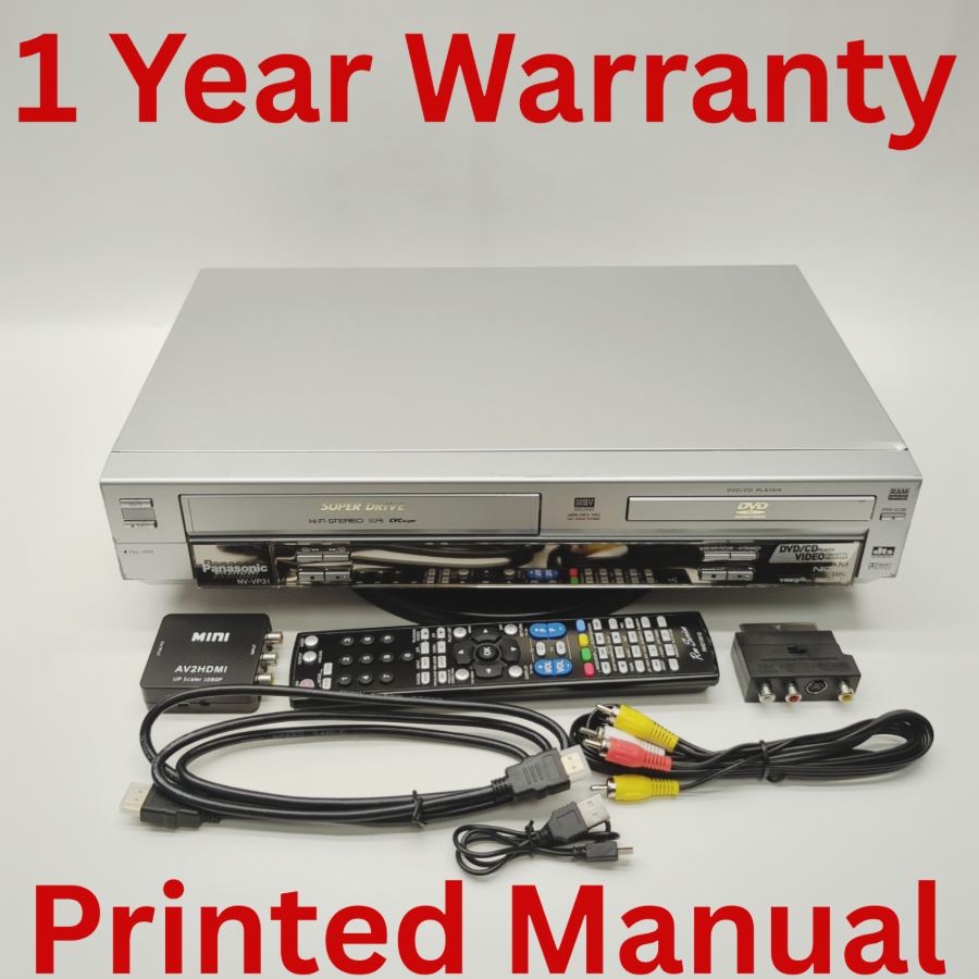 Representative photograph of Panasonic NV-VP31 Hi-Fi Stereo Dolby Digital VHS / DVD CD Player 21W - Silver