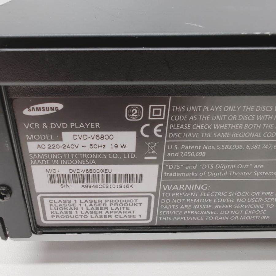 Samsung DVD-V6800 6 Head Hi-Fi Stereo VCR / DVD Recorder 19W - Black – image 10