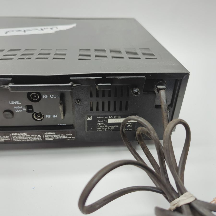 Vintage TV movie Prop Panasonic NV-G12 Black Hi-Fi VHS Video Cassette FAULTY – image 9
