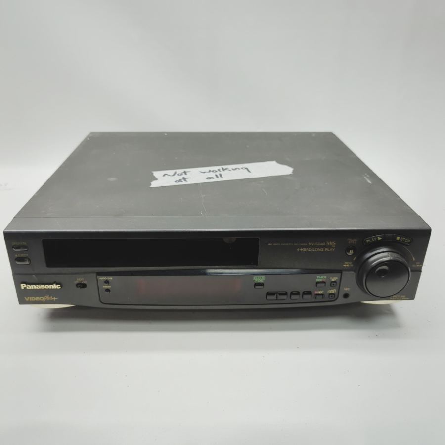 Vintage TV movie Prop Panasonic NV-SD40 Black 4-Head VHS Video Cassette Faulty