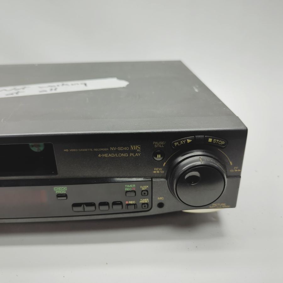 Vintage TV movie Prop Panasonic NV-SD40 Black 4-Head VHS Video Cassette Faulty – image 3