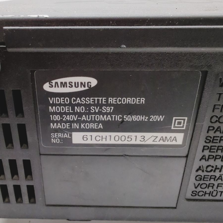 Samsung SV-S97 4-Head Digital VHS Video Cassette Recorder 20W - Faulty – image 10
