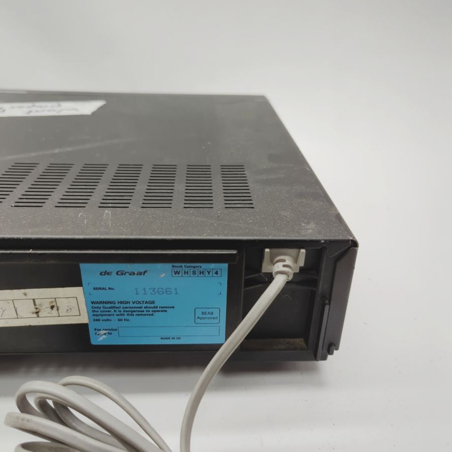Vintage TV movie Prop De Graaf WHSHY4 Black 4-Head HQ VHS Video Cassette Faulty – image 9
