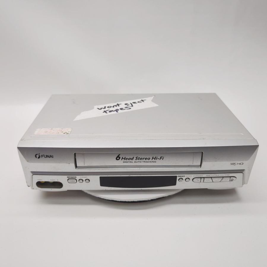Funai 31B-750 Silver 6-Head Stereo Hi-Fi VHS Video Cassette Recorder - Faulty