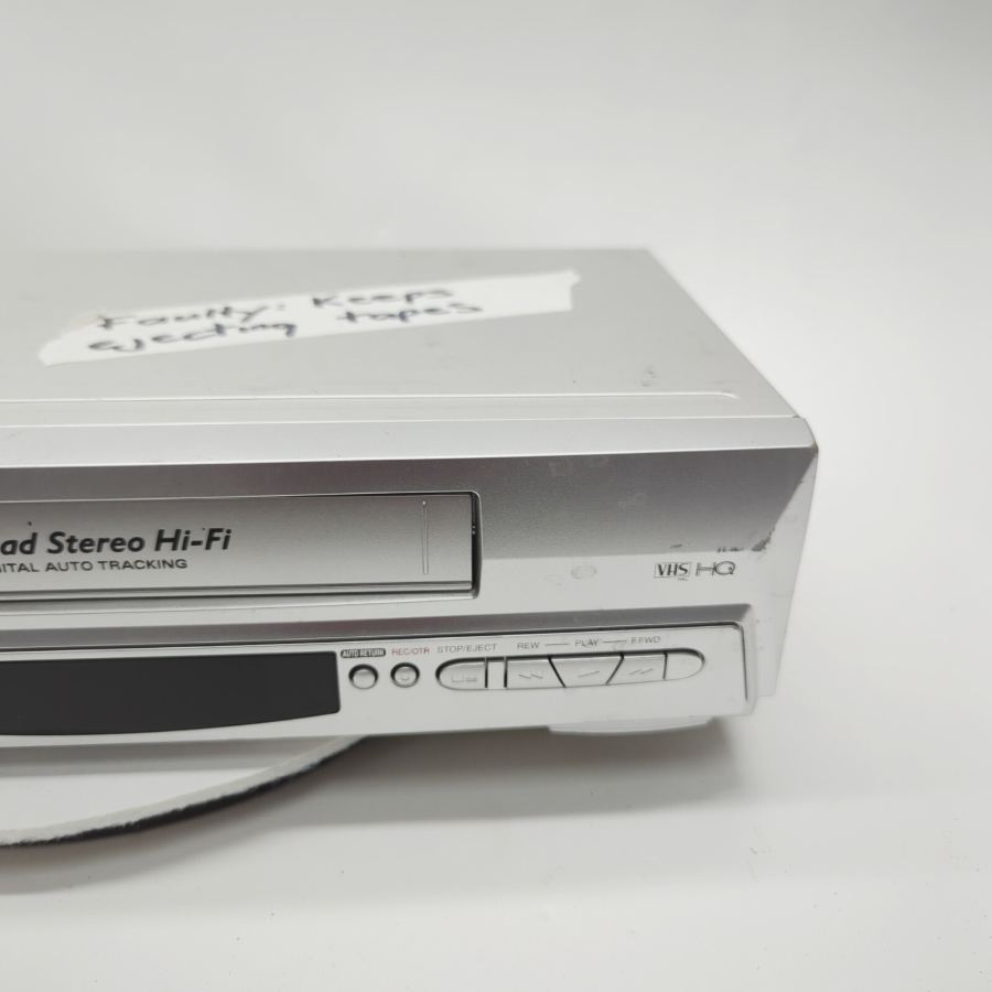 Funai 31B-750 Silver 6-Head Stereo Hi-Fi VHS Video Cassette Recorder 25W- Faulty – image 3