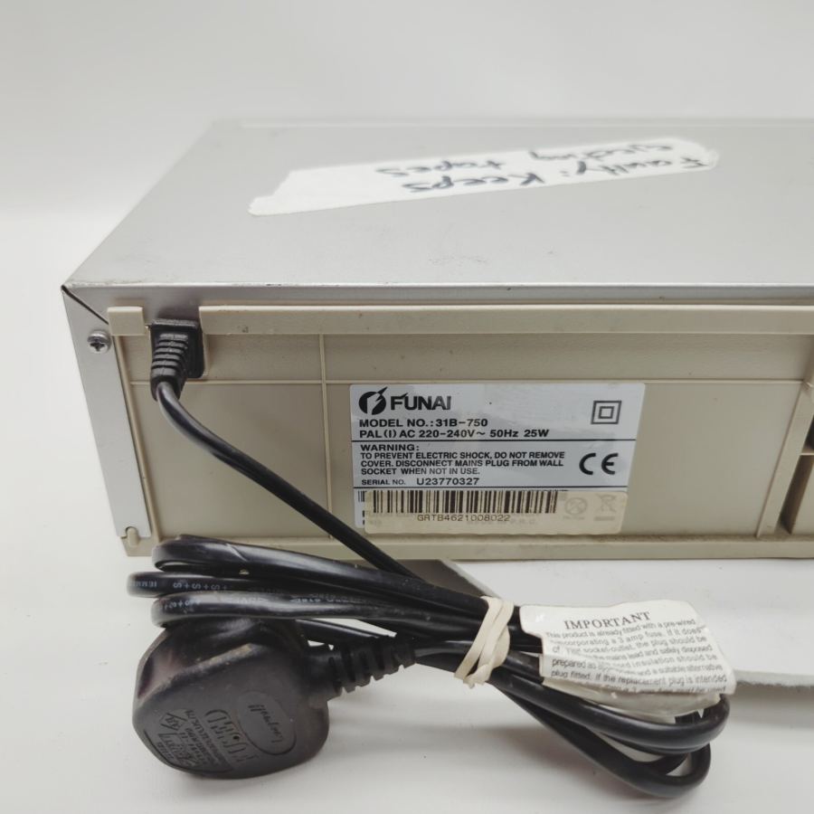 Funai 31B-750 Silver 6-Head Stereo Hi-Fi VHS Video Cassette Recorder 25W- Faulty – image 9