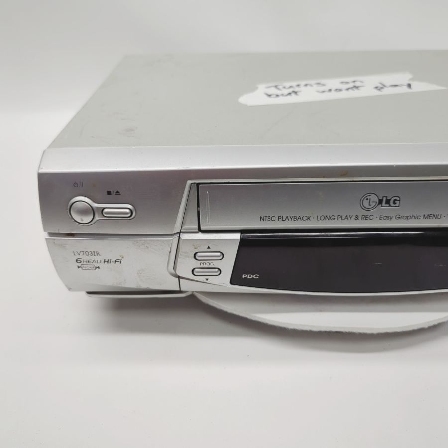 LG LV703IR Silver 6-Head Hi-Fi VHS Video Cassette Recorder 14W - Faulty – image 2
