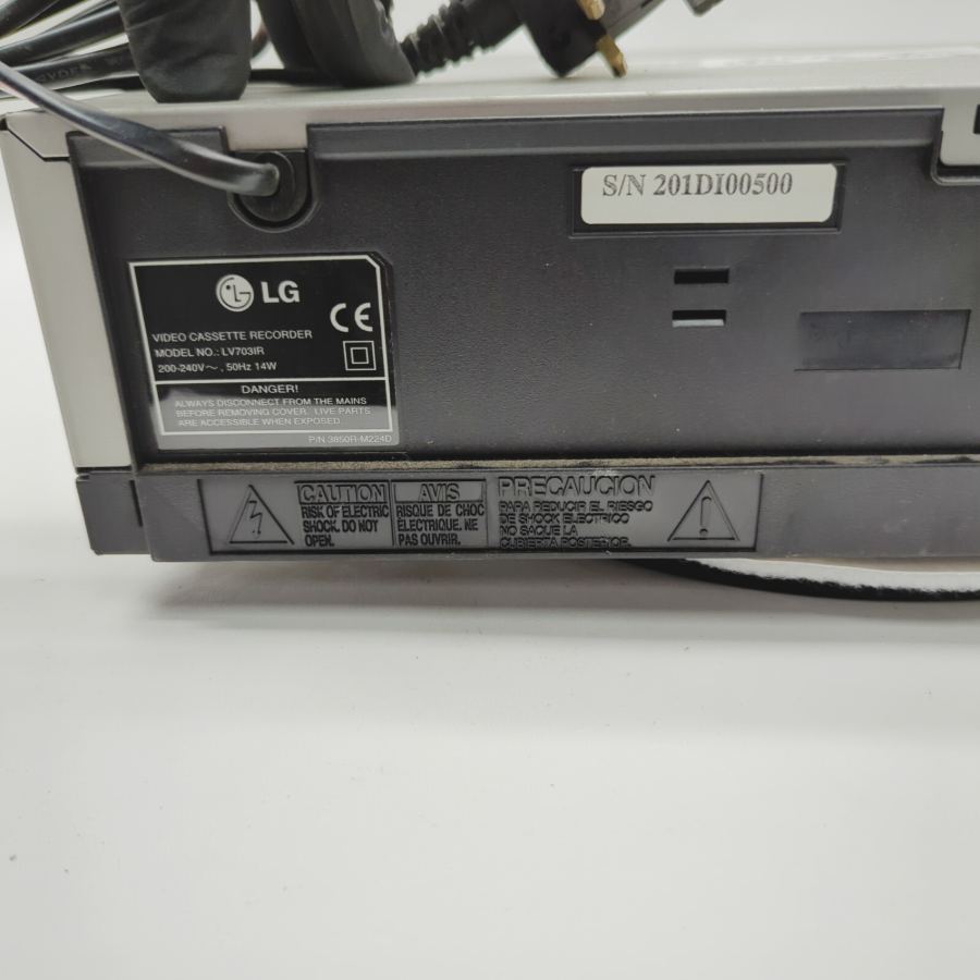 LG LV703IR Silver 6-Head Hi-Fi VHS Video Cassette Recorder 14W - Faulty – image 9