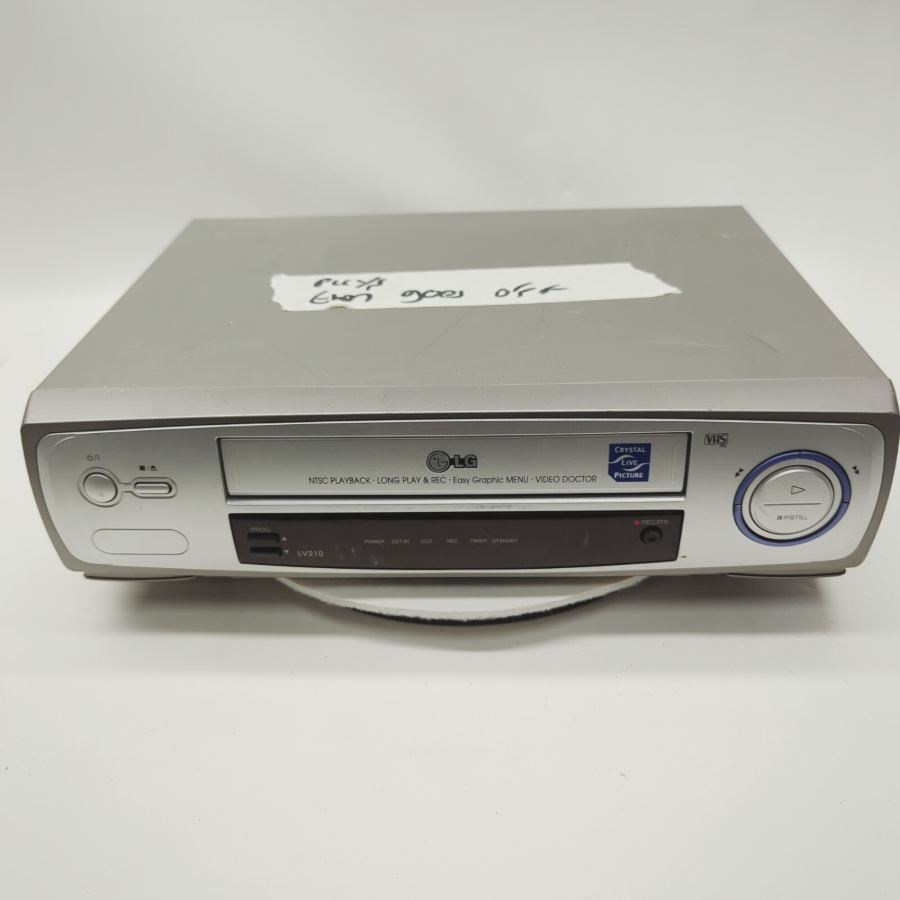 LG LV210 Silver Wired Digital VHS Video Cassette Recorder 12W - Faulty