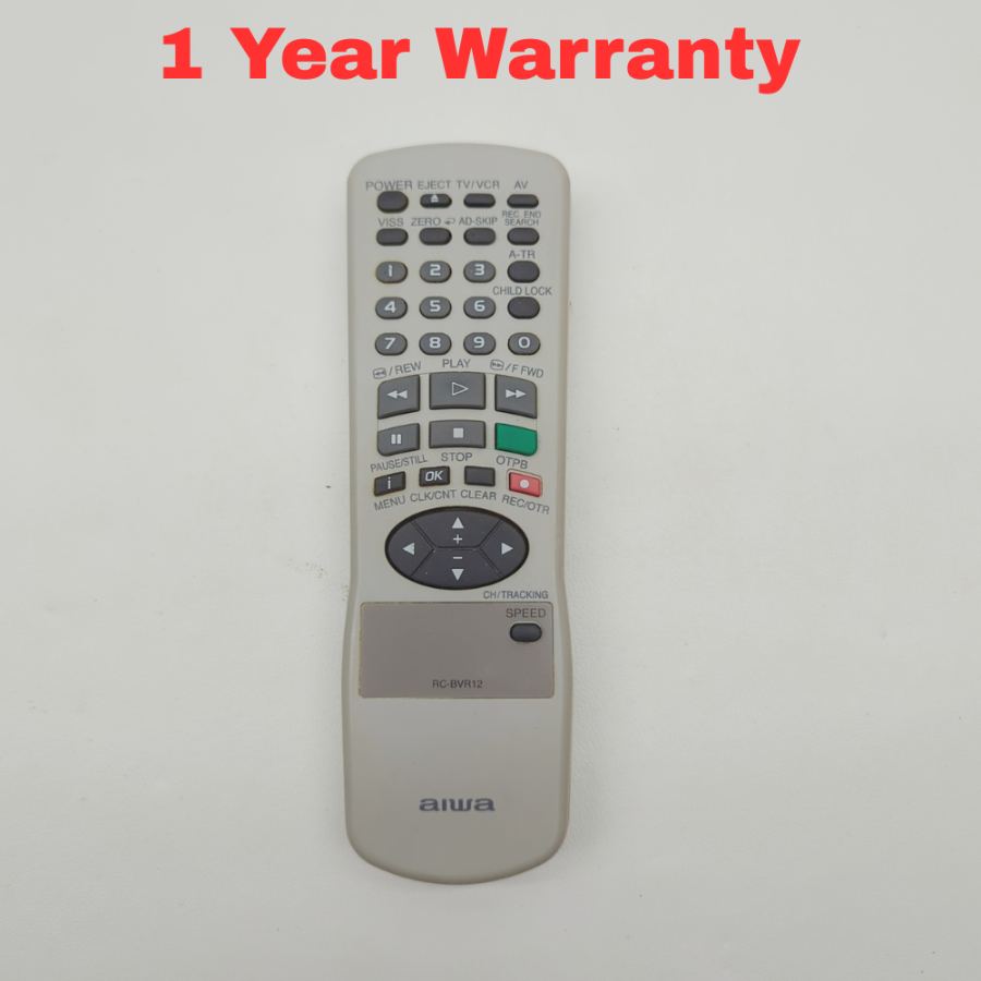 Aiwa RC-BVR12 Remote Control for HV-FX5200U HV-FX6200U HV-FX7200U VCR