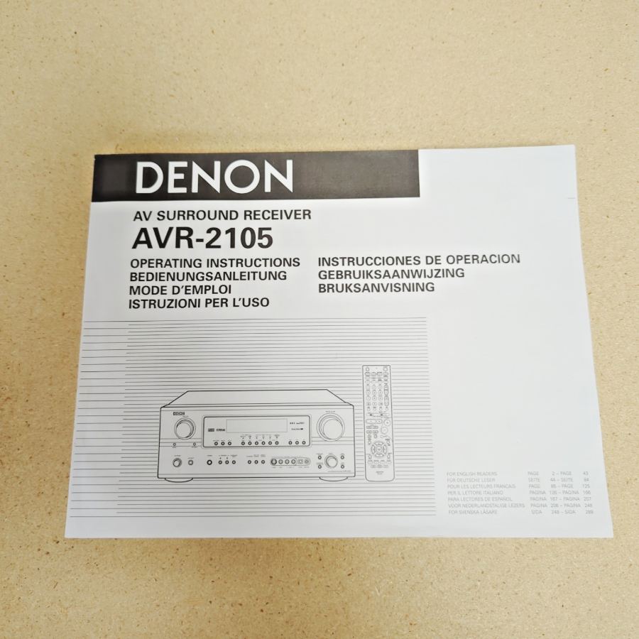 Denon AVR-2105 AV Surround Receiver Owners Manual