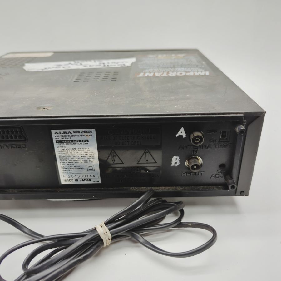 Vintage tv prop Alba VCR6100 Black VHS Video Cassette Recorder 23W - Faulty – image 9