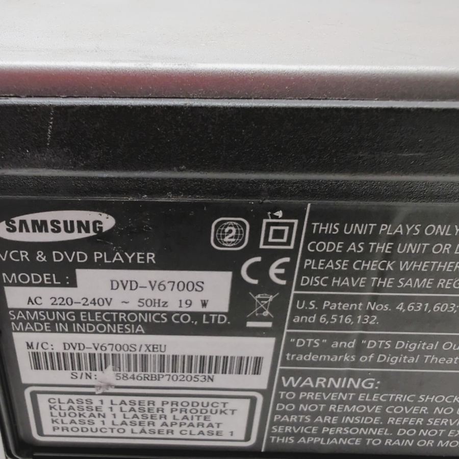 Faulty Samsung DVD-V6700S Scart VCR & DVD Video Player Silver 240 Watt – image 8