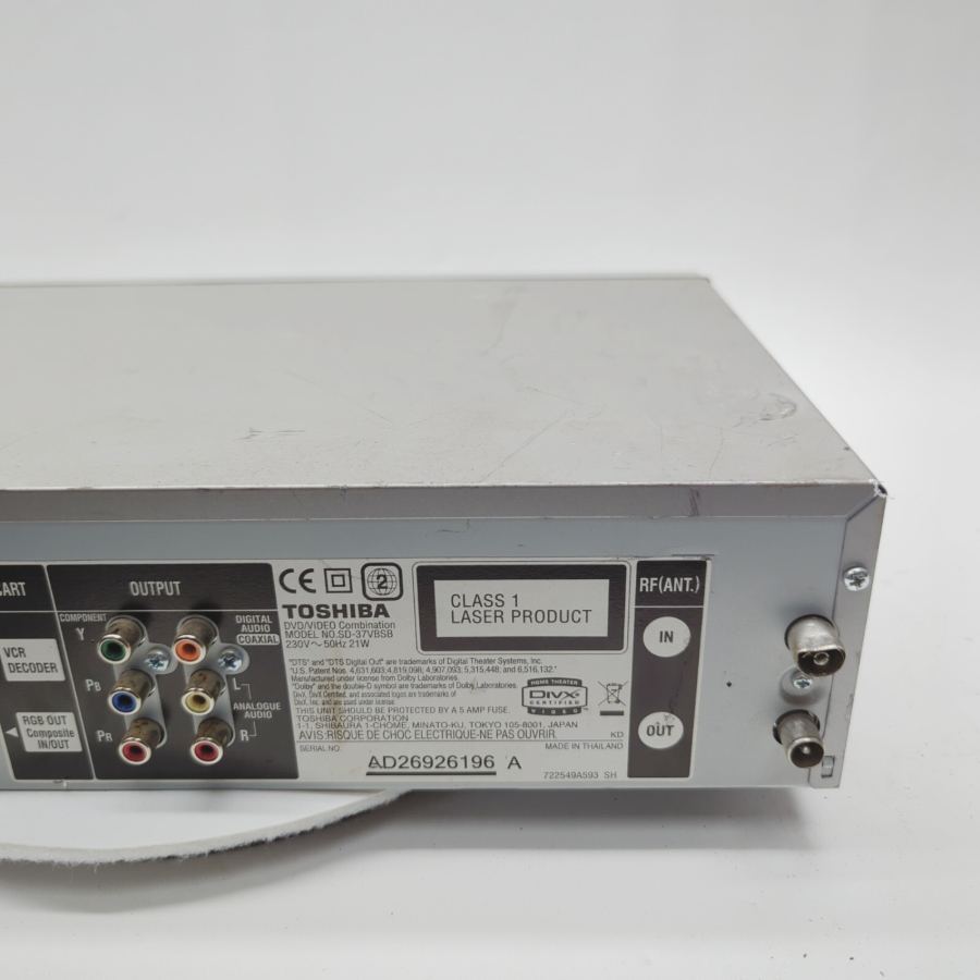 Toshiba SD-37VB Dolby Digital DVD Player/Video Cassette Recorder 21W - Faulty – image 8
