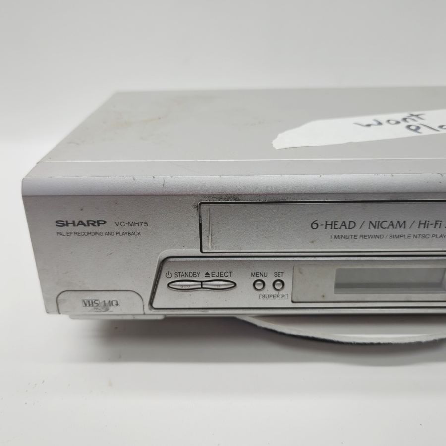Faulty Sharp VC-MH75 6 Head NICAM Hi-Fi Stereo VCR VHS Player Recorder Silver – image 2