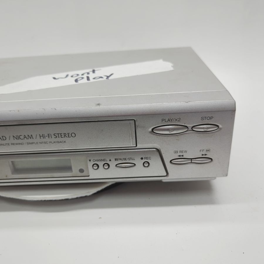 Faulty Sharp VC-MH75 6 Head NICAM Hi-Fi Stereo VCR VHS Player Recorder Silver – image 3