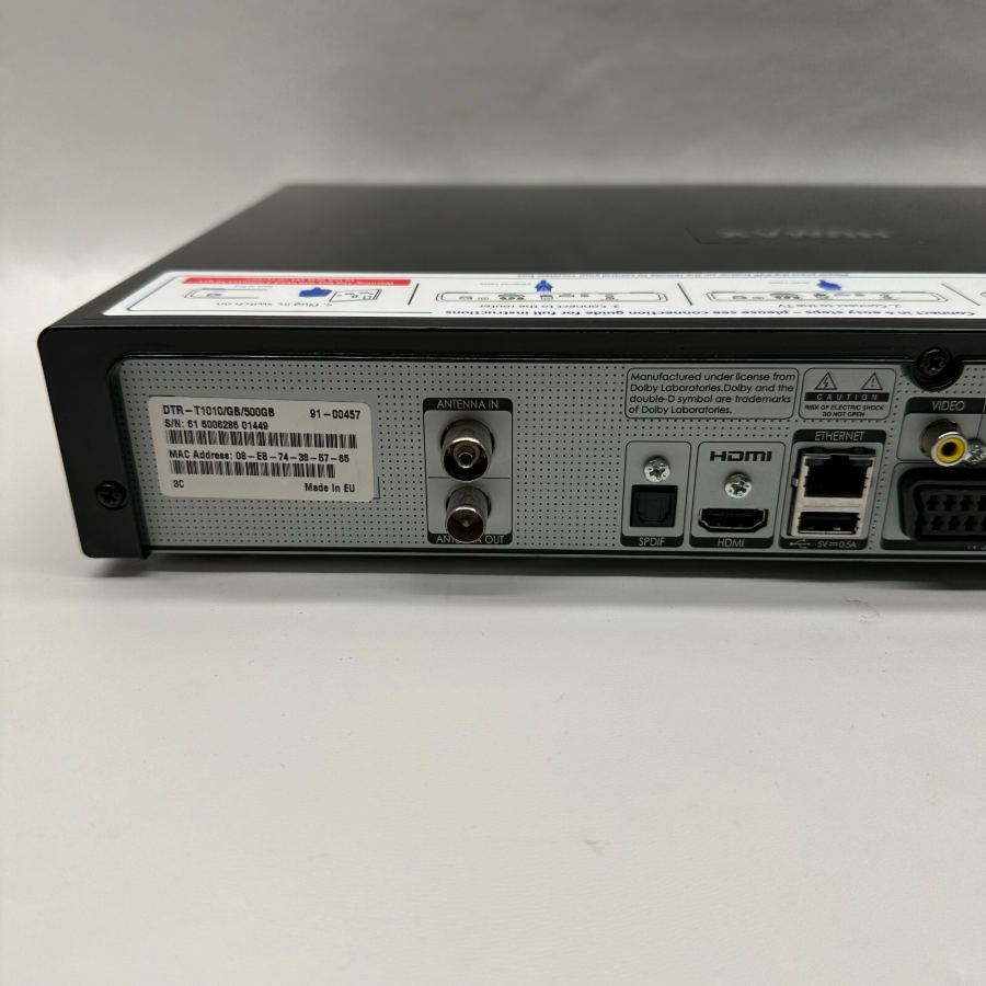 Representative photograph of the same model: Humax DTR-T1010 YouView 500GB DVR HD Freeview Set Top Recorder with Catch-up TV – image 7