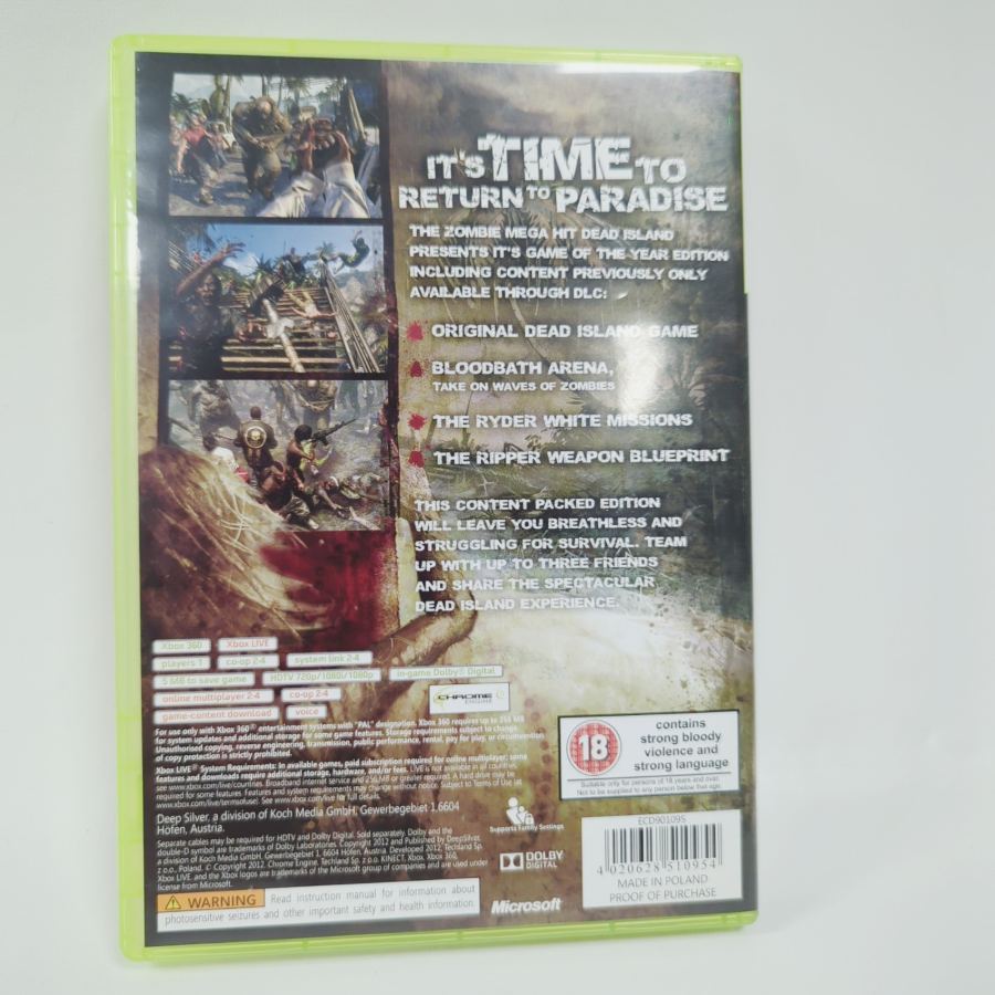 Microsoft Xbox 360 Games Bundle x 5 Crackdown, GOW2, Sleeping Dogs, Dead Island – image 5